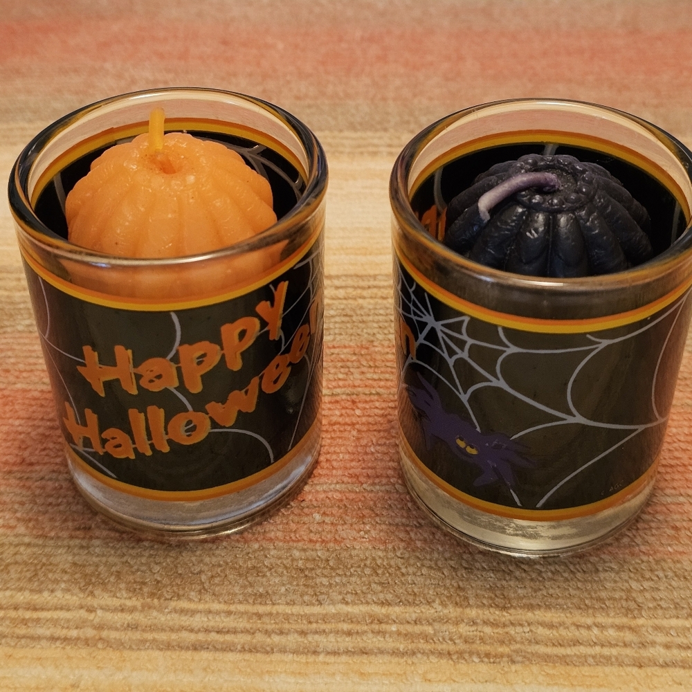 4 Vintage 1990s Halloween Votives With Candles - Picture 6 of 12